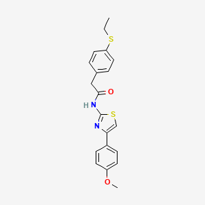 molecular formula C20H20N2O2S2 B2837666 2-(4-(乙硫基)苯基)-N-(4-(4-甲氧基苯基)噻唑-2-基)乙酰胺 CAS No. 919864-96-3
