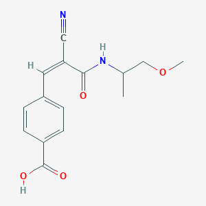 4-[(Z)-2-cyano-3-(1-methoxypropan-2-ylamino)-3-oxoprop-1-enyl]benzoic acid
