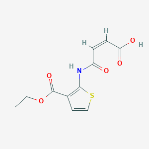molecular formula C11H11NO5S B2837669 (2Z)-4-{[3-(ethoxycarbonyl)thiophen-2-yl]amino}-4-oxobut-2-enoic acid CAS No. 883279-74-1
