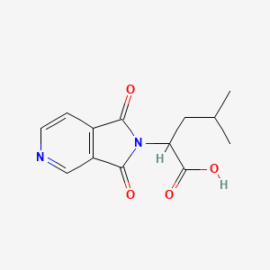 molecular formula C13H14N2O4 B2837670 2-(1,3-Dioxopyrrolo[3,4-c]pyridin-2-yl)-4-methylpentanoic acid CAS No. 1268974-15-7