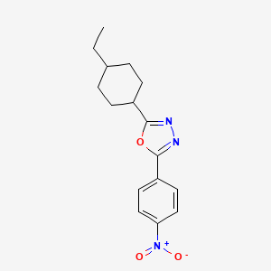molecular formula C16H19N3O3 B2837672 2-(4-Ethylcyclohexyl)-5-(4-nitrophenyl)-1,3,4-oxadiazole CAS No. 852454-35-4
