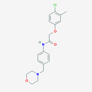 molecular formula C20H23ClN2O3 B283768 2-(4-chloro-3-methylphenoxy)-N-[4-(morpholin-4-ylmethyl)phenyl]acetamide 