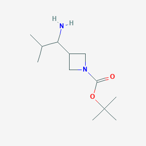 molecular formula C12H24N2O2 B2837683 Tert-butyl 3-(1-amino-2-methylpropyl)azetidine-1-carboxylate CAS No. 1782590-67-3