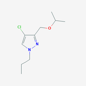 molecular formula C10H17ClN2O B2837689 4-chloro-3-(isopropoxymethyl)-1-propyl-1H-pyrazole CAS No. 1856041-49-0