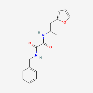 molecular formula C16H18N2O3 B2837693 N1-苄基-N2-(1-(呋喃-2-基)丙基)草酰胺 CAS No. 1219913-93-5