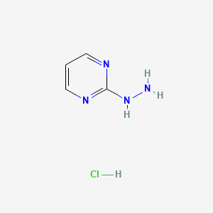 molecular formula C4H7ClN4 B2837694 2-联氨基嘧啶盐酸盐 CAS No. 863652-26-0