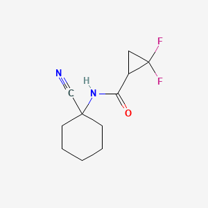 molecular formula C11H14F2N2O B2837697 N-(1-cyanocyclohexyl)-2,2-difluorocyclopropane-1-carboxamide CAS No. 2093839-48-4