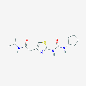 2-(2-(3-cyclopentylureido)thiazol-4-yl)-N-isopropylacetamide