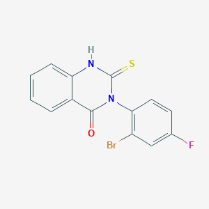 molecular formula C14H8BrFN2OS B2837710 3-(2-溴-4-氟苯基)-2-硫代-2,3-二氢-4(1H)-喹唑啉-4-酮 CAS No. 937601-60-0