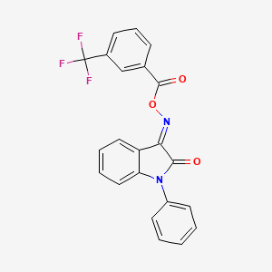 [(E)-(2-oxo-1-phenylindol-3-ylidene)amino] 3-(trifluoromethyl)benzoate