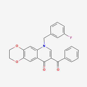 8-benzoyl-6-[(3-fluorophenyl)methyl]-2H,3H,6H,9H-[1,4]dioxino[2,3-g]quinolin-9-one