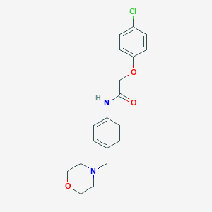 molecular formula C19H21ClN2O3 B283772 2-(4-chlorophenoxy)-N-[4-(morpholin-4-ylmethyl)phenyl]acetamide 