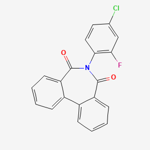 molecular formula C20H11ClFNO2 B2837721 6-(4-Chloro-2-fluorophenyl)benzo[d][2]benzazepine-5,7-dione CAS No. 533867-96-8