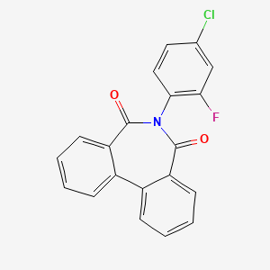 molecular formula C20H11ClFNO2 B2837721 6-(4-氯-2-氟苯基)苯并[d][2]苯并噻二氮-5,7-二酮 CAS No. 533867-96-8