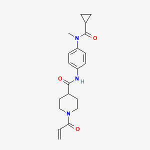 N-[4-[Cyclopropanecarbonyl(methyl)amino]phenyl]-1-prop-2-enoylpiperidine-4-carboxamide