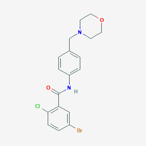 5-bromo-2-chloro-N-[4-(4-morpholinylmethyl)phenyl]benzamide