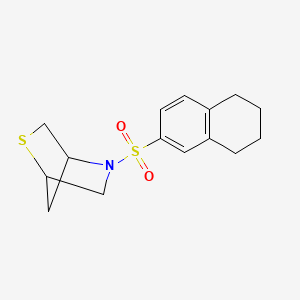 molecular formula C15H19NO2S2 B2837734 5-((5,6,7,8-四氢萘-2-基)磺酰)-2-硫代-5-氮杂双环[2.2.1]庚烷 CAS No. 2034292-29-8