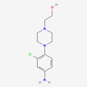 molecular formula C12H18ClN3O B2837739 2-[4-(4-氨基-2-氯苯基)-哌嗪-1-基]-乙醇 CAS No. 878046-65-2