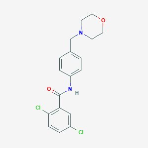 molecular formula C18H18Cl2N2O2 B283774 2,5-dichloro-N-[4-(4-morpholinylmethyl)phenyl]benzamide 