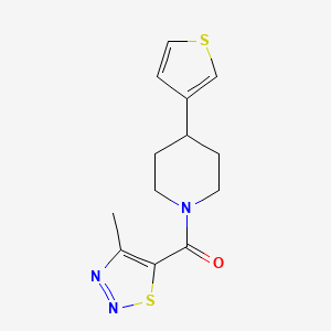 (4-Methyl-1,2,3-thiadiazol-5-yl)(4-(thiophen-3-yl)piperidin-1-yl)methanone