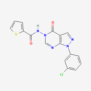 molecular formula C16H10ClN5O2S B2837752 N-(1-(3-chlorophenyl)-4-oxo-1H-pyrazolo[3,4-d]pyrimidin-5(4H)-yl)thiophene-2-carboxamide CAS No. 900008-37-9