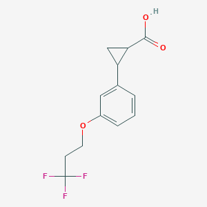 2-[3-(3,3,3-Trifluoropropoxy)phenyl]cyclopropane-1-carboxylic acid