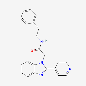 N-phenethyl-2-(2-(pyridin-4-yl)-1H-benzo[d]imidazol-1-yl)acetamide