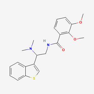 molecular formula C21H24N2O3S B2837782 N-(2-(benzo[b]thiophen-3-yl)-2-(dimethylamino)ethyl)-2,3-dimethoxybenzamide CAS No. 2034390-92-4
