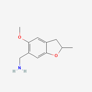 (5-Methoxy-2-methyl-2,3-dihydro-1-benzofuran-6-yl)methanamine