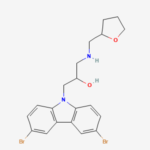 molecular formula C20H22Br2N2O2 B2837787 1-(3,6-Dibromo-carbazol-9-yl)-3-[(tetrahydro-furan-2-ylmethyl)-amino]-propan-2-ol CAS No. 325695-37-2