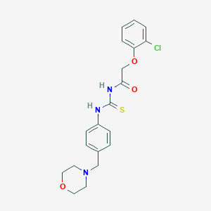 molecular formula C20H22ClN3O3S B283779 N-[(2-chlorophenoxy)acetyl]-N'-[4-(4-morpholinylmethyl)phenyl]thiourea 
