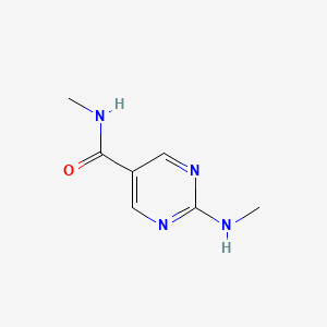 molecular formula C7H10N4O B2837792 N-甲基-2-(甲基氨基)嘧啶-5-甲酰胺 CAS No. 1871685-14-1