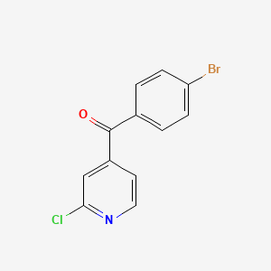 molecular formula C12H7BrClNO B2837798 甲酮, (4-溴苯基)(2-氯-4-吡啶基)- CAS No. 868390-64-1