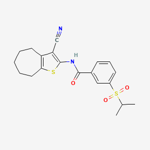 N-(3-cyano-5,6,7,8-tetrahydro-4H-cyclohepta[b]thiophen-2-yl)-3-(isopropylsulfonyl)benzamide