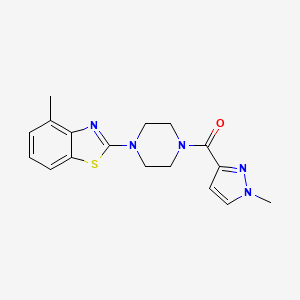 (1-methyl-1H-pyrazol-3-yl)(4-(4-methylbenzo[d]thiazol-2-yl)piperazin-1-yl)methanone