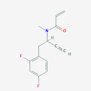 N-[1-(2,4-Difluorophenyl)but-3-yn-2-yl]-N-methylprop-2-enamide