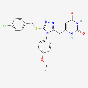 6-[[5-[(4-chlorophenyl)methylsulfanyl]-4-(4-ethoxyphenyl)-1,2,4-triazol-3-yl]methyl]-1H-pyrimidine-2,4-dione