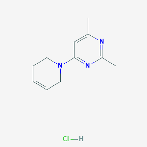 molecular formula C11H16ClN3 B2837812 4-(3,6-Dihydro-2H-pyridin-1-yl)-2,6-dimethylpyrimidine;hydrochloride CAS No. 2379987-47-8
