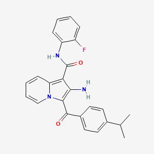 2-amino-N-(2-fluorophenyl)-3-(4-isopropylbenzoyl)indolizine-1-carboxamide
