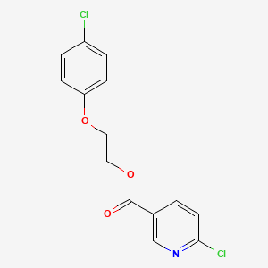 molecular formula C14H11Cl2NO3 B2837819 2-(4-Chlorophenoxy)ethyl 6-chloropyridine-3-carboxylate CAS No. 875285-31-7