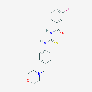 molecular formula C19H20FN3O2S B283782 N-(3-fluorobenzoyl)-N'-[4-(4-morpholinylmethyl)phenyl]thiourea 
