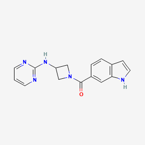 (1H-indol-6-yl)(3-(pyrimidin-2-ylamino)azetidin-1-yl)methanone