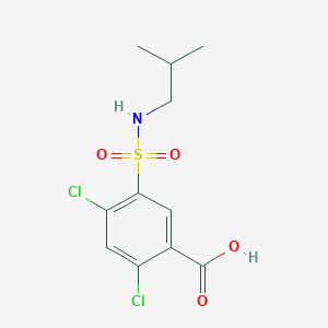 molecular formula C11H13Cl2NO4S B2837829 2,4-Dichloro-5-isobutylsulfamoyl-benzoic acid CAS No. 378206-75-8