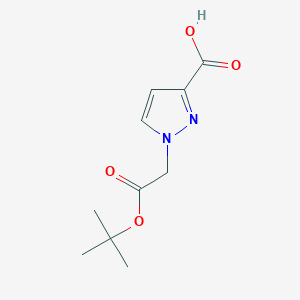 molecular formula C10H14N2O4 B2837833 1-(2-tert-butoxy-2-oxoethyl)-1H-pyrazole-3-carboxylic acid CAS No. 1785521-65-4