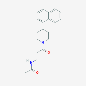 molecular formula C21H24N2O2 B2837834 N-[3-(4-Naphthalen-1-ylpiperidin-1-yl)-3-oxopropyl]prop-2-enamide CAS No. 2201572-29-2
