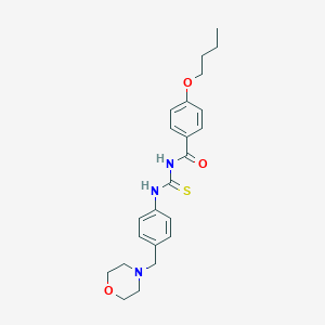 molecular formula C23H29N3O3S B283784 N-(4-butoxybenzoyl)-N'-[4-(4-morpholinylmethyl)phenyl]thiourea 