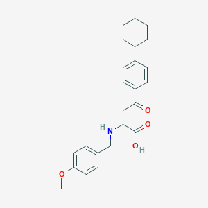 molecular formula C24H29NO4 B2837841 4-(4-环己基苯基)-2-[(4-甲氧基苯甲基)氨基]-4-氧代丁酸 CAS No. 1024023-19-5