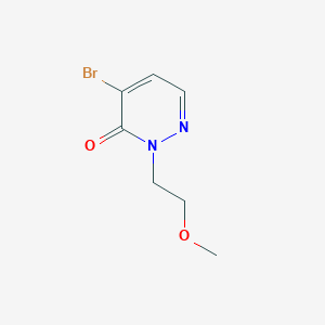 molecular formula C7H9BrN2O2 B2837848 4-Bromo-2-(2-methoxyethyl)pyridazin-3(2H)-one CAS No. 1934815-19-6