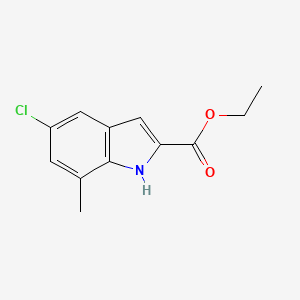 molecular formula C12H12ClNO2 B2837857 ethyl 5-chloro-7-methyl-1H-indole-2-carboxylate CAS No. 15936-71-7