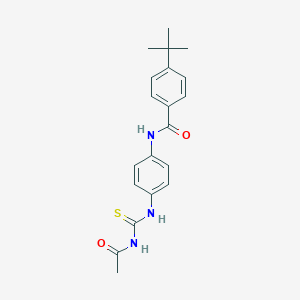 molecular formula C20H23N3O2S B283786 N-{4-[(acetylcarbamothioyl)amino]phenyl}-4-tert-butylbenzamide 